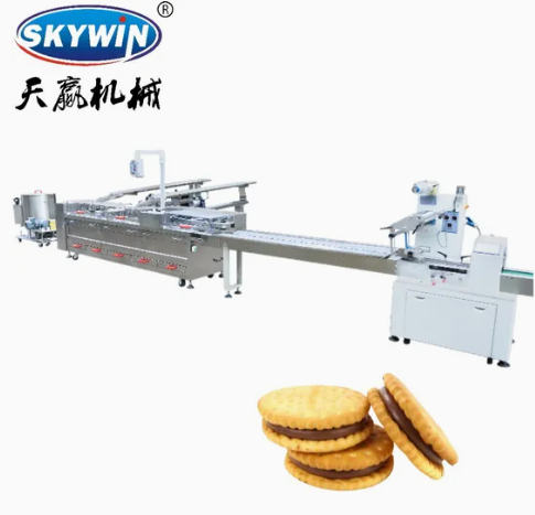 M&aacute;quina para hacer galletas tipo s&aacute;ndwich para panader&iacute;a Sistema de llenado autom&aacute;tico Skywin