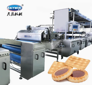 Skywin Industrial Cracker Biscoito Duro e Macio Biscoitos Creme Que Faz A Linha De Produ&ccedil;&atilde;o Da M&aacute;quina