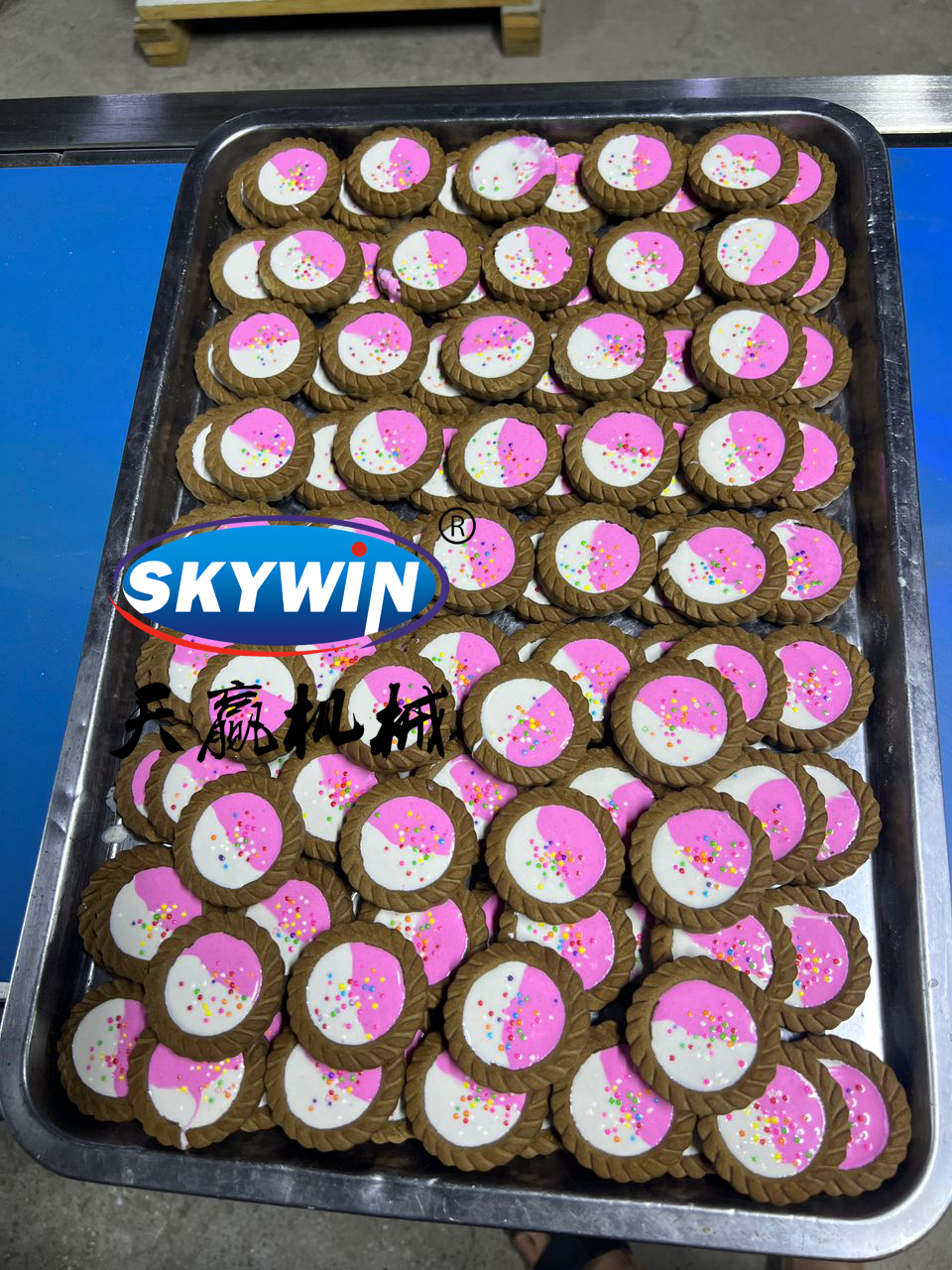 Машина для производства шоколадного печенья Skywin Отсадочная машина для варенья и охлаждающий туннель