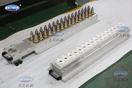 M&aacute;quina para fabricar galletas Skywin Automtic de dos colores con corte y dep&oacute;sito de alambre