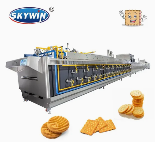 Forno de t&uacute;nel el&eacute;trico/a g&aacute;s Skywin para assar biscoitos duros e macios