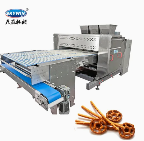 Skywin a rempli la cha&icirc;ne de production de machine de fabrication de biscuits de b&acirc;ton de bretzel